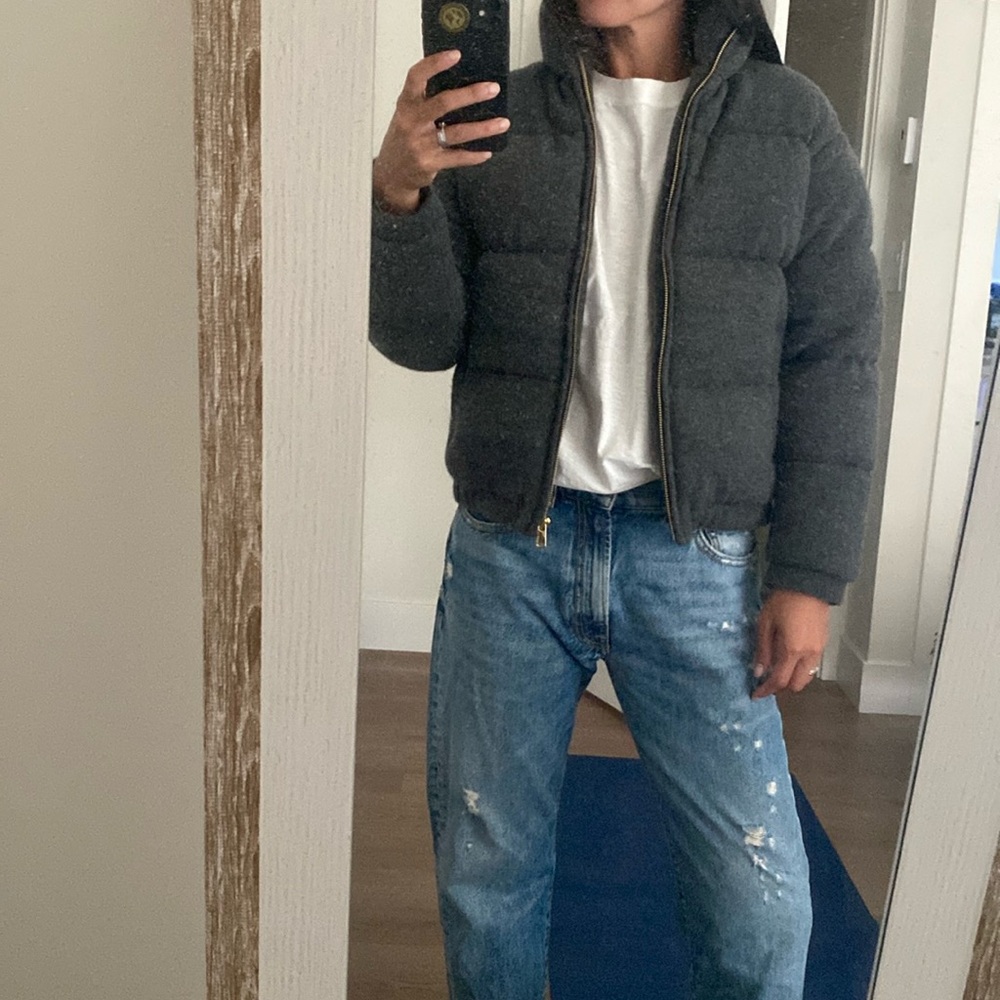 NWOT THE CURATED cropped cashmere puffer